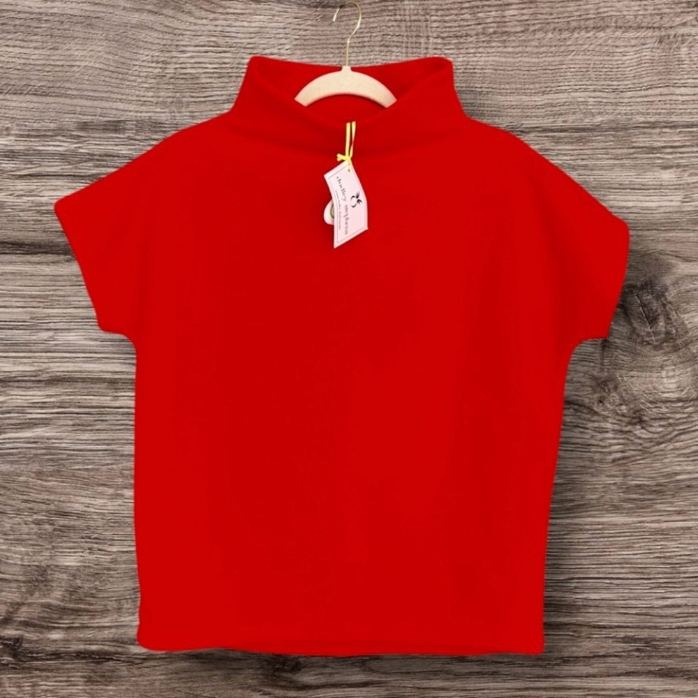 Dudley Stephens Bowery Mock Neck Top Paprika Vello Fleece XS NWT - Picture 6 of 7